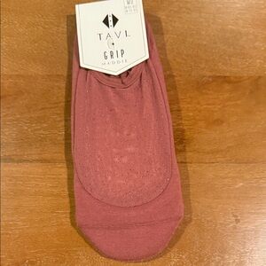 Women's Grip Socks - dark rose color with a sparkly breathable top